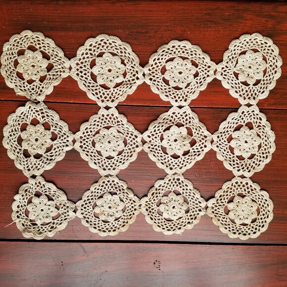Hand made Crochet doily table runner - Picture 1 of 3